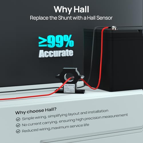 ECO-WORTHY Hall Sensor AC to DC Transmitter, Input 300A Additional Accessories for Battery Monitor - size: Hall Sensor