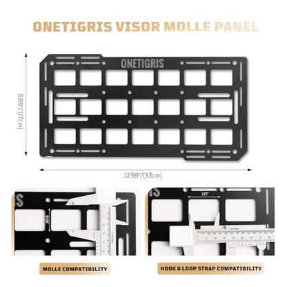 OneTigris Molle Visor Organizer, Fiberglass Rigid MOLLE Panel, Tactical Versatile Car Sun Visor Organizer Interior Accessories Holder for Vehicle, SUV, Trucks