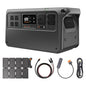 DJI Power 1000 V2 Portable Power Station, Solar Generator with IBCPOWER 100W Foldable Solar Panel, 1024Wh LFP Battery, 2600W Output, MC4 to XT60 Solar Power Cable, Camping, Road Trip, RV - color: Black-2