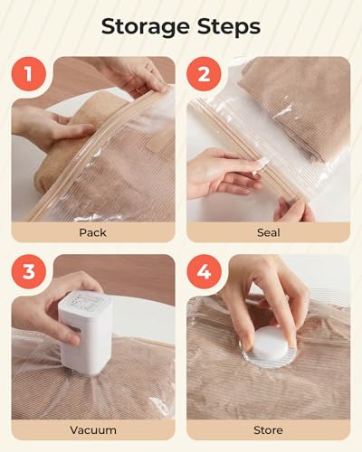 BAGSMART Vacuum Seal Storage Bags for Clothing Travel, 15 Pack Travel Essentials Bundle includes Laundry Bag & Waterproof Shoe Bag & TSA Approved Toiletry Bag, Hand Pump Included - size: 15 Combo Travel