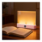 Smart Flat Book Light, Rechargeable Clear LED Reading Lamp with 3 Colors & Timer, 99% Light Transmittance Dimmable Full Page Panel Plate Lamp, Ultra-Clear Transparent Panel Night Reading Lights