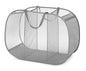 Whitmor Mesh Popup Laundry Hamper 3 Compartment Sortable Horizontal Collapsible Laundry Basket for Clothes Laundry Room Bedroom - size: 23.25"L x 13.5"W x 33.5"H