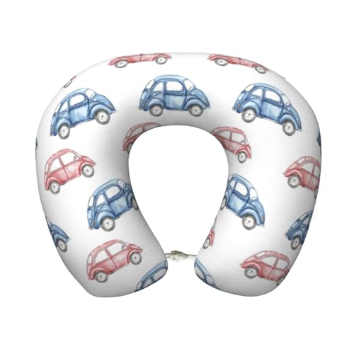 Vintage Car Travel Pillow Comfortable Soft Memory Foam Neck Pillow for Travel Airplane Driving Office - color: Color-6