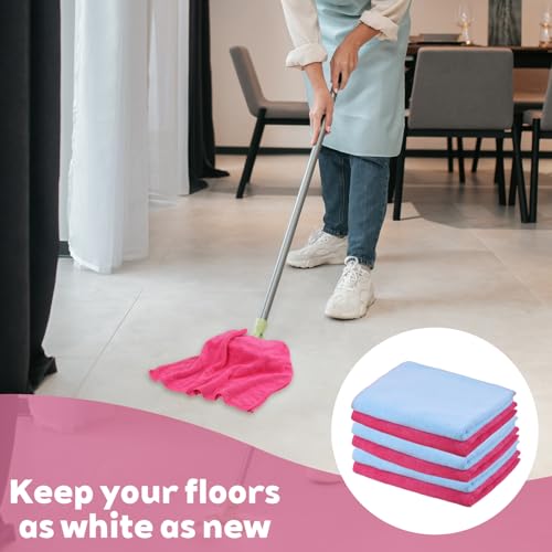 6 Pcs Multicolor Extra Large Microfiber Cleaning Cloth 30 x 20 Inch Reusable Thick Cleaning Towel Washable Solid Color Microfiber Towel for Home Office Window Cars Glass