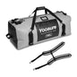 Waterproof Duffel Bag 110L- 700D PVC Dry Bag with Airtight Zipper, Large Dry Bag with Straps&Handles for Camping Boating Kayaking Rafting Canoeing Gym Beach Car Roof Storage (Grey) - color: Grey