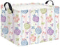 Rectangular Easter Basket Fabric Storage Bin Boxes Collapsible Baby Girl Basket for Clothes Books Shelves Basket(Bowknot Egg) - color: Bowknot Egg