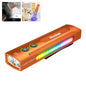 Wurkkos HD01PRO UV Flashlight with UV & White LED Combo, 1200 Lumens, RGB Light, Rechargeable, EDC, Emergency, Pet Urine Detection (Orange) - color: HD01 PRO-Orange-us