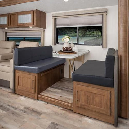 RV Dinette Cushions Replacement with Momery Foam Camper Seat Couch Cushion Travel Trailer Bed (Black, 38″) - size: 38″