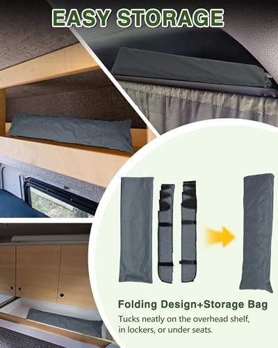 Insulated Blackout Van Window Covers Fit for Ford Transit 150 250 350 High/Medium Roof 2015-2025, Magnetic Van Front Door Side Window Shades (Pair) - Gray - size: Front Door (Pair)