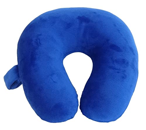 Wolf Essentials Kids Travel Neck Pillow - Cozy Soft Microfiber,Compact Design for Airplane,Car Seat,or Toddler Travel Support – Blue,(Pack of 12) - color: Blue, size: Kid (Pack of 12)