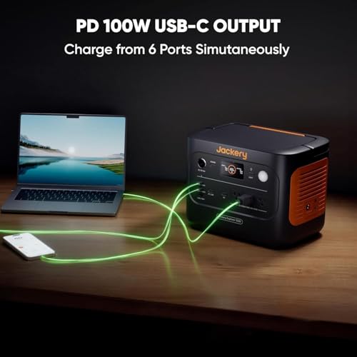 Jackery Explorer 1000 v2 Portable Power Station and 3-Port 102W Fast Charger, 1070Wh LiFePO4 Battery,1500W AC/100W USB-C Output, 1 Hr Fast Charge, Solar Generator for for Outdoor, Camping - style: E1000v2+102W Fast Charger