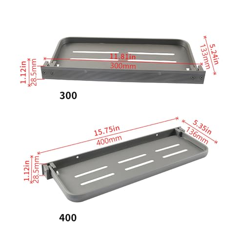 Aluminum Fold Down Wall Shelf for Motorhomes Essential Space Saving Storage Solution for Kitchen Living Area Bedroom Use