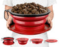 Tuff Pupper SuperBigSlurp Collapsible Dog Bowls, Extra Large Capacity, Portable, Food Safe, Odorless, Non-Toxic Silicone - color: Crimson Red