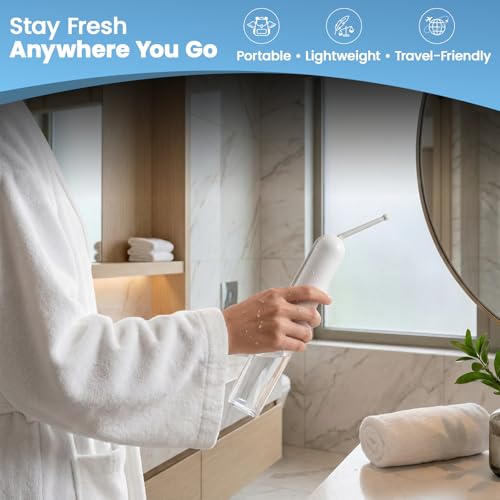 Portable Electric Bidet for Travel – 3 Pressure Modes, USB-C Rechargeable, 180ml Tank & Bottle Adapter, IPX7 Waterproof Handheld Bidet Sprayer for Women Men, Postpartum, Pregnancy & Camping