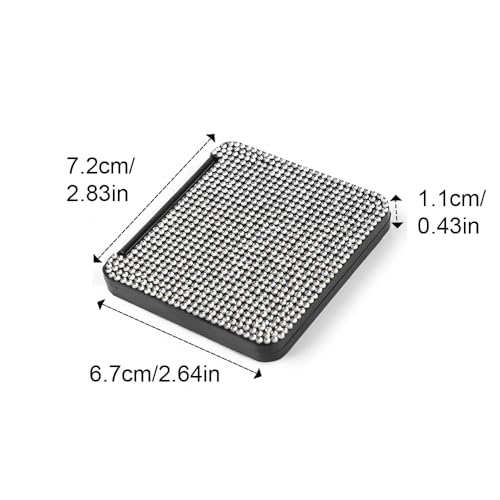 Portable Foldable Mirror with Sparkling Surface – Elegant Square Dual-Sided Mirror for Women