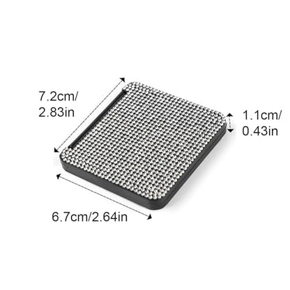 Portable Foldable Mirror with Sparkling Surface – Elegant Square Dual-Sided Mirror for Women