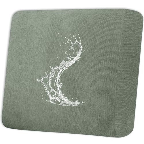 Waterproof Couch Cushion Covers - Stretch Washable Slipcover with Elastic Non-Slip Design, Furniture Protector for Pets,Kids (1 Cushion Chair, Green) - color: Green, size: 1 Cushion Chair