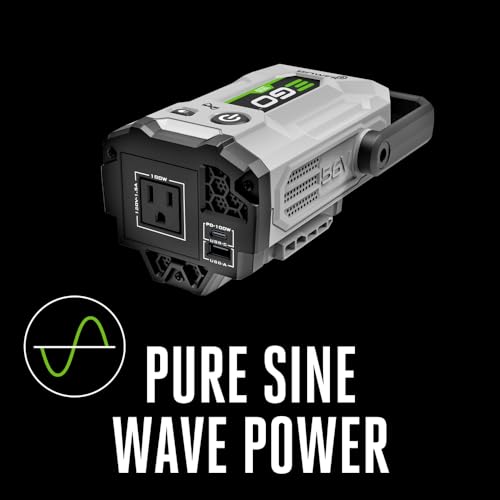EGO POWER+ Portable Inverter, 180W, Power Inverter Generator, Quiet, Battery and Charger Not Included - PAD1800 - style: 180W w/USB A+C (No Battery/Charger)