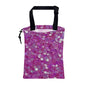 Car Garbage Bag Pink and Purple Hexagonal Hanging Canvas Car Trash Bag Drawstring Car Back Seat Organizer for Car Back Front Seat Console with Adjustable Buckle - color: Pink and Purple Hexagonal