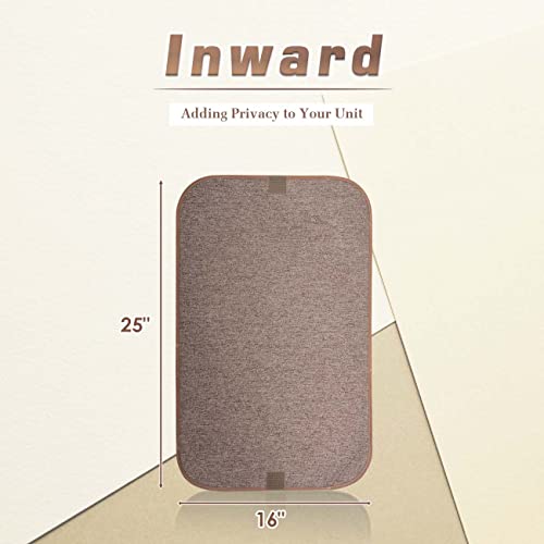 RV Door Window Shade Cover, Sun Blackout Fabric for Camper Privacy Entrance (16 x 25 inch)- Brown - color: Brown