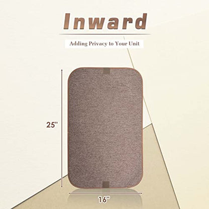 RV Door Window Shade Cover, Sun Blackout Fabric for Camper Privacy Entrance (16 x 25 inch)- Brown - color: Brown