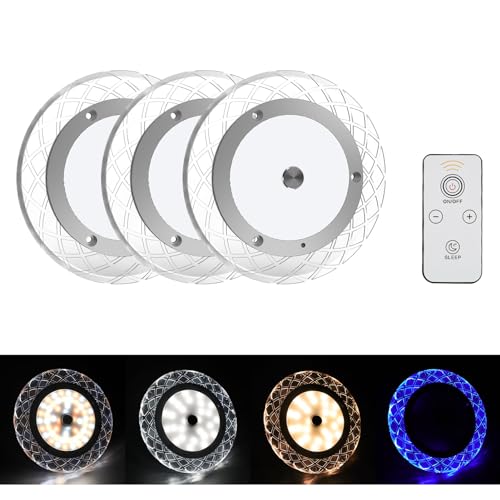BlueFire RV Interior Lights - 600LM Dimmable LED Ceiling Dome Lights, 4 Colors, 12-18V Fixture with Dimmer Switch for Under Cabinet, Camper Van, Truck, Motorhome, Boat (3 Pack) - color: 3 Pack