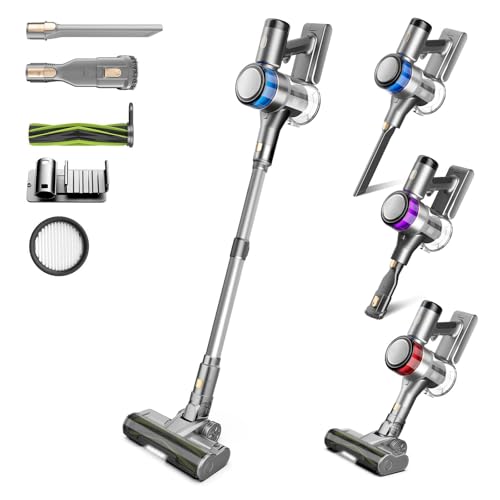 Dzaki S9X Vacuum Cleaners for Home,400W 50KPa Cordless Stick Vacuum Cleaner,Up to 55 Mins Runtime,Smart Induction Auto-Adjustment,Rechargeable Battery Vacuum Cordless for Carpet Floor Pet Hair