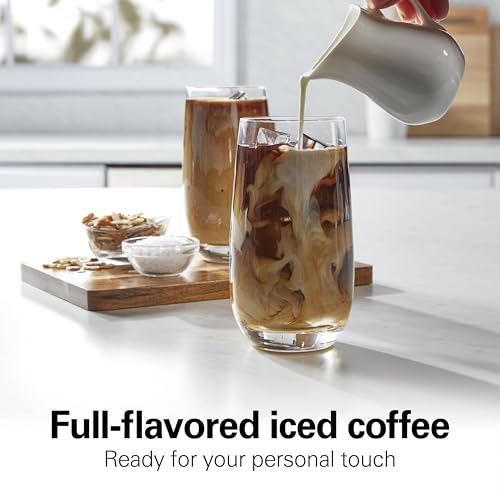 Hamilton Beach 2-Way 12 Cup Programmable Drip Hot and Iced Coffee Maker & Single Serve Coffee Machine, AquaFlow Showerhead, Glass Carafe, Auto Pause and Pour, Black (47500J) - color: Black