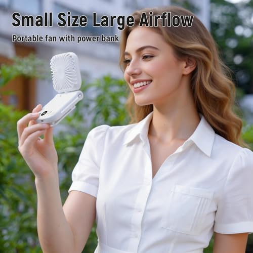 Mini Portable Handheld Clip On Rechargeable Personal Hand Fan with LED Display, Pocket Battery Operated 100 Speeds Adjustable Small Fan for Travel/Outdoor/Concerts/Lash/Makeup/Gift (purple) - color: purple