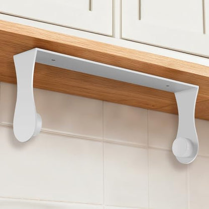 Paper Towel Holder Under Cabinet, Adhesive or Screw Mount, Fits Standard & Mega Rolls, Wall Mount Rack for Kitchen, Bathroom, RV, White - color: White