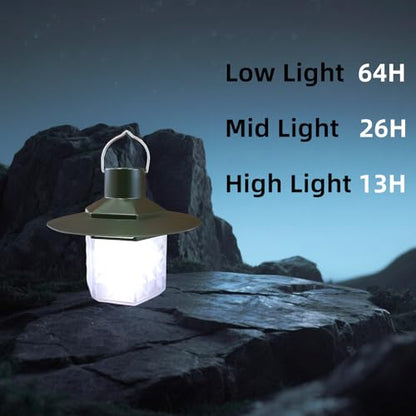 Rechargeable LED Camping Lantern, Stepless Dimming Camping Lights with 1000LM, Camping Essential with 2 Light Modes, IPX4 Waterproof Tent Lights, Portable Flashlight for Power Outages, Hiking