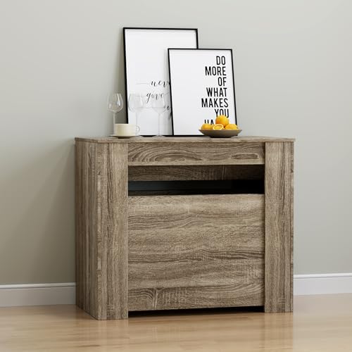 Extendable Dining Table, Transformer Extra Console Table for 1-12 People, Folding Space Saving Dining Room Table for Homes, Apartments, Oak - color: A2 Oak