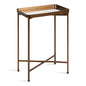 Kate and Laurel Celia Modern Mirrored Tray Side Table, 18 x 12 x 26, Dark Bronze, Foldable Rectangular End Table for Storage and Display