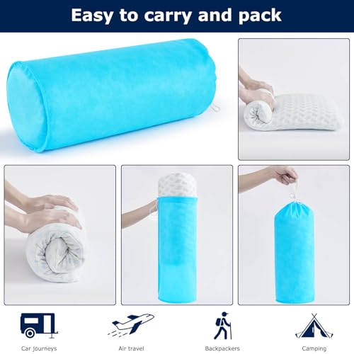 Ultra Thin Pillow 2.75" cooling Memory Foam Pillows for Stomach Sleeping, Gel Infused Slim Pillows for Side Back Stomach Sleepers, Travel Pillow, Bed Pillow Neck support, Washable Cover Standard Size