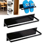 2 Pack Magnetic Hanging Shoe Rack No Drilling - Wall Mounted Shoe Organizer for RV, Entryway & Iron Door | Multi-Functional Towel Holder & Space-Saving Storage Shelf (Black, 9.4"×2.36"×2.3") ﻿