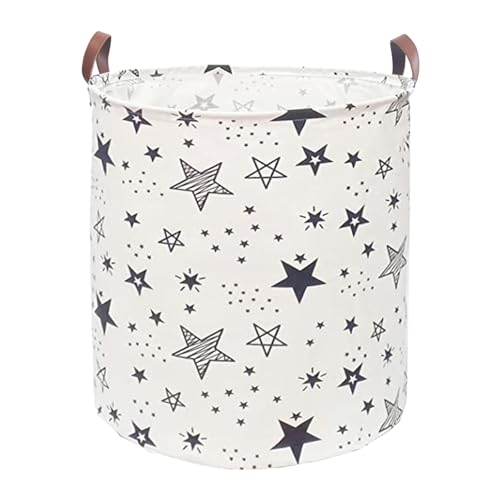 Waterproof Laundry Hamper Collapsible Laundry Basket Leather Handle Laundry Bag Large Clothes Storage Toy Organization for Bathroom Bedroom Laundryroom College Dorms (Caisanjiao-001) - color: Caisanjiao-001