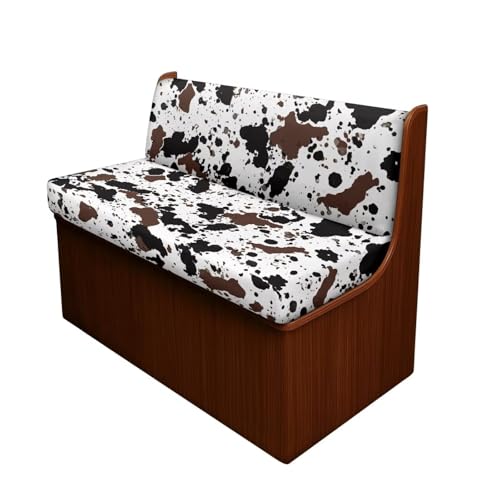 RV Dinette Cushion Covers - Cow Hide Pattern Stretchable Loveseat Sofa Furniture Protector, Lightweight Camper Accessories Replacement Cover - color: Cow Hide Pattern