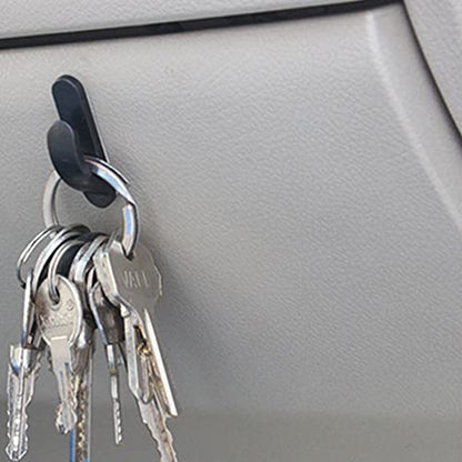FAVOMOTO 4PCS Car Mini Hooks, Plastic Adhesive Car Dashboard Hook Seatback Organizer Vehicle Interior Accessories Stickers for Key Earphone Charging Cable
