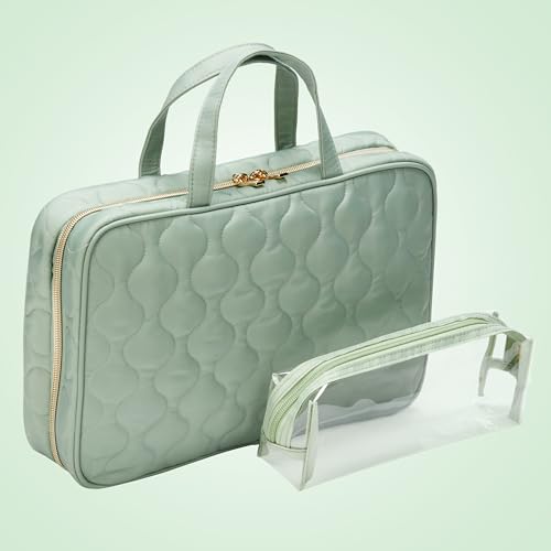 Conair Travel Toiletry Bag - Makeup Bag - Cosmetic Bag -Travel Makeup Bag - color: Sage Green