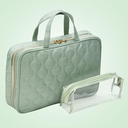 Conair Travel Toiletry Bag - Makeup Bag - Cosmetic Bag -Travel Makeup Bag - color: Sage Green