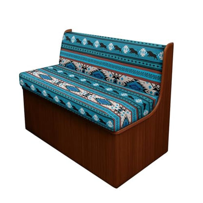 RV Dinette Cushions Covers Blue Aztec Bear Print Soft Camper Seat Dinette Booth Camper Cushion Covers Sofa Slipcovers Accessories for Travel Trailer Couch - color: Blue Aztec Bear