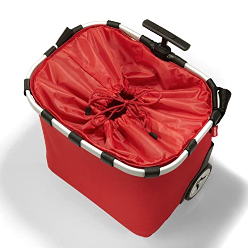 reisenthel carrycruiser red – Portable Shopping Trolley with Sturdy Aluminum Frame, Shoulder Strap and Removable mesh Inner Bag - Made of Water-Repellent Material. - color: Red