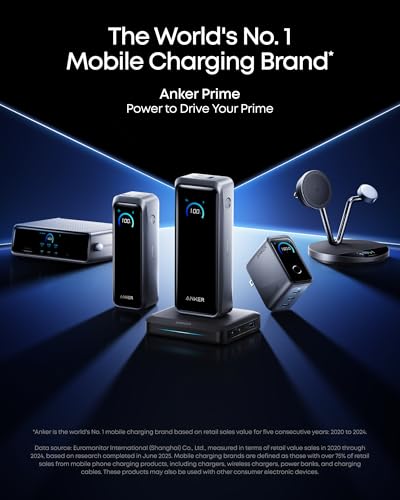 Anker Charging Base, 150W Max Charging for 4 Devices, Works with Prime Power Banks with Pogo Pin, for MacBook Pro/Air, Dell, iPhone 17/16 Series, Samsung, and More (Power Bank Not Included)