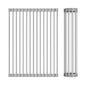 Foldable Over Sink Dish Drying Rack - Stainless Steel Sink Drain Rack with Silicone Edges, Roll-Up Storage for Kitchen, RV, Dorm Sinks (14.5×11.4in)