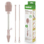 Haakaa Silicone Cleaning Brush Kit – Household Cleaning Brushes for Bottles and Crevices – Food-Grade Silicone: Dishwasher Safe (Kit-Blush) - color: Kit-blush