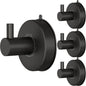 DGYB Suction Cup Hooks for Shower 4 Packs Black Towel Hooks for Bathrooms Wall Robe Loofah Hook for Hanging (NEW-Black 4Pcs) - color: NEW-Black 4Pcs
