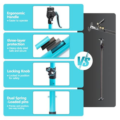 Adjustable Cargo Bar, Truck Bed Divider from 40 to 78.7 in with 200LB Bearing Capacity, Cargo Bar for Pickup, Truck Bed Organizer Cargo Bars for SUV, Trailer, Van, Come with 2 Divider, 1 Cargo Net - size: 40-78.7 inches blue