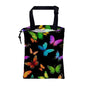 Car Garbage Bag Colorful Butterflies Drawstring Car Trash Bag Hanging for Back Seat with Adjustable Buckle Canvas Vehicle Trash Can Easy-to-Install - color: Colorful Butterflies