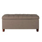 HomePop Ainsley 40" Storage Ottoman Bench - Brown - color: Brown