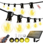 33FT Solar Lights Outdoor Waterproof: G40 10M Shatterproof Bulbs Patio Lights - Solar Powered Remote Control 3 Light Modes Dimmable Solar Light - Camping Backyard Garden Deck Outside Yard - size: 33FT-Remote